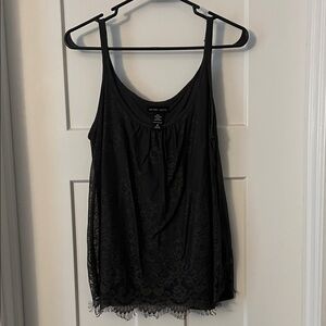 New York & Company Black Lace Tank Top